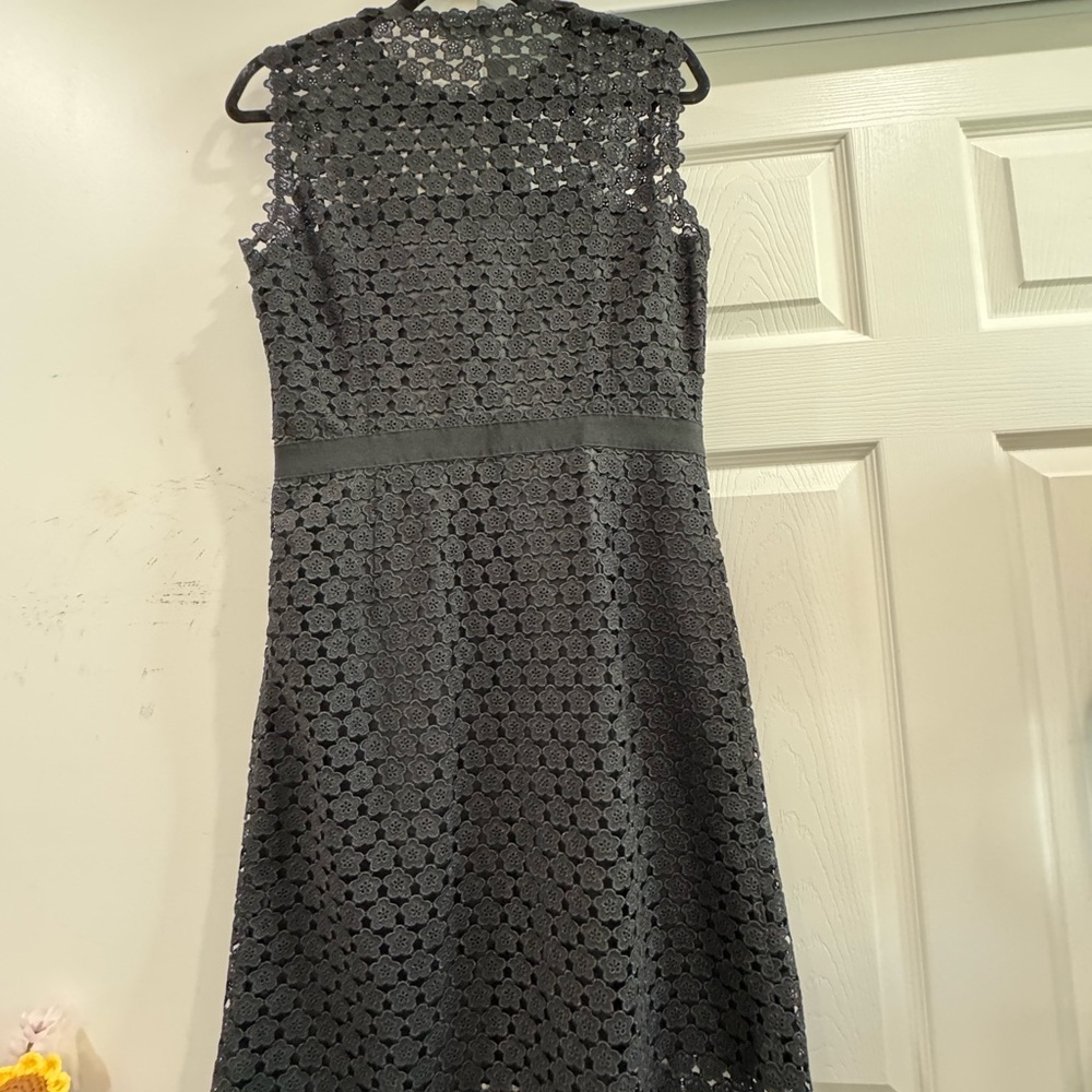 Moschino Charcoal Lace Midi Dress